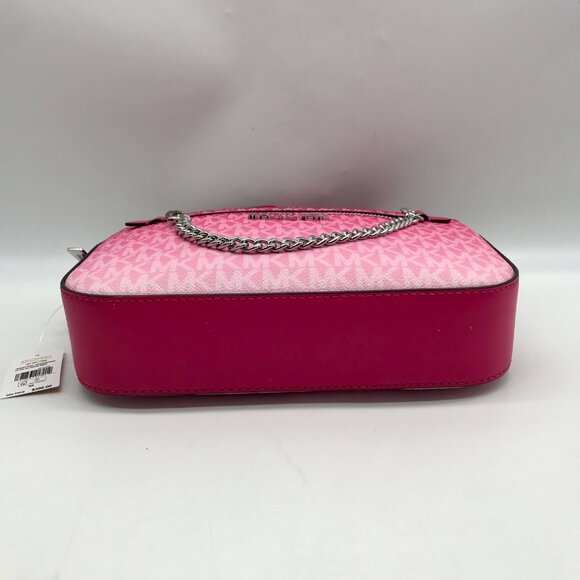 Michael Kors Dragon Fruit Ombre Leather Jet Set Logo Crossbody Bag - Picture 5 of 11